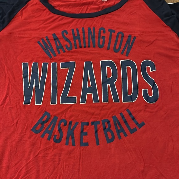 Washington Wizards Basketball NBA Raglan Tee 3/4 Sleeve Women Size Large-Stretch - Picture 10 of 10